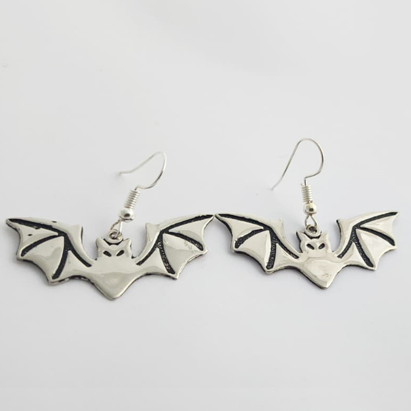 Etched Bat Earrings - Image 7