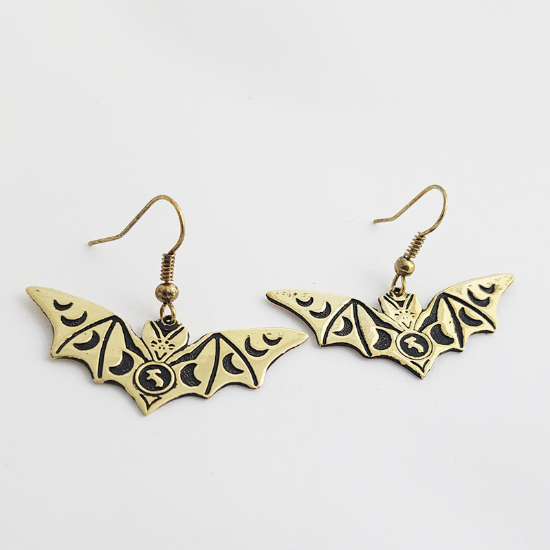 Etched Bat Earrings - Image 9